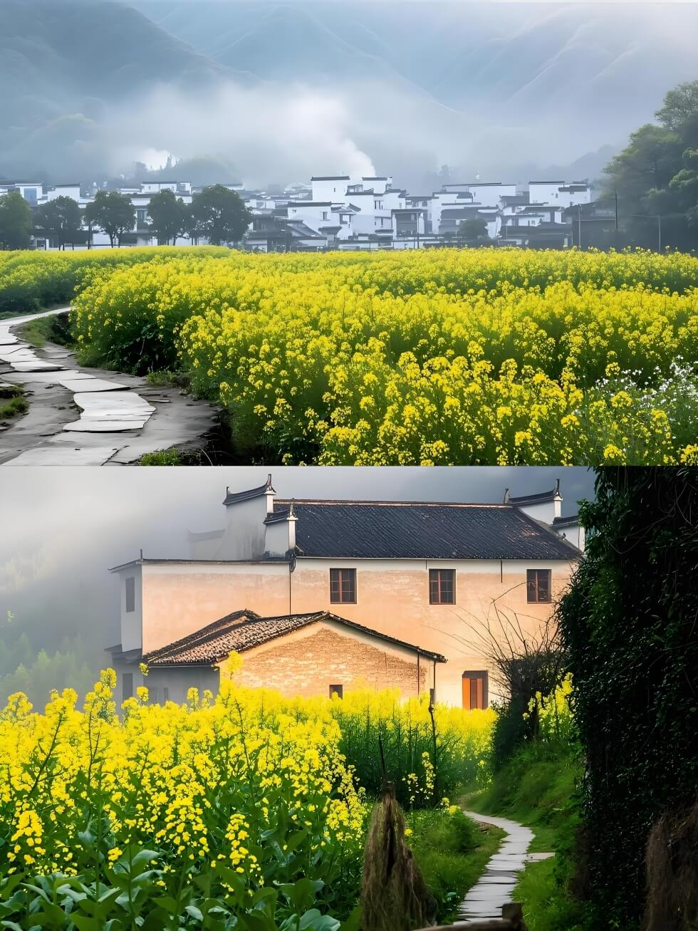 江西婺源篁岭晒秋之外：探寻徽派古村的春日梯田与油菜花海