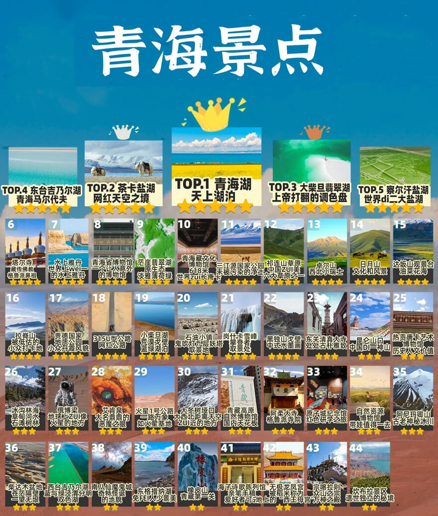 青海旅游景点有什么特色？青海旅游必去十大免费景点推荐
